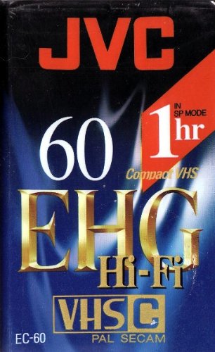 JVC Cassette VHS-C 60 minutes EHG Blister de 2