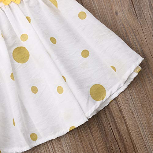 Image of Bold N Elegant Baby-Girl's Summer Sleeveless Cotton Floral Heart Print Princess Midi Dress Frock Tutu with Hat for Girls