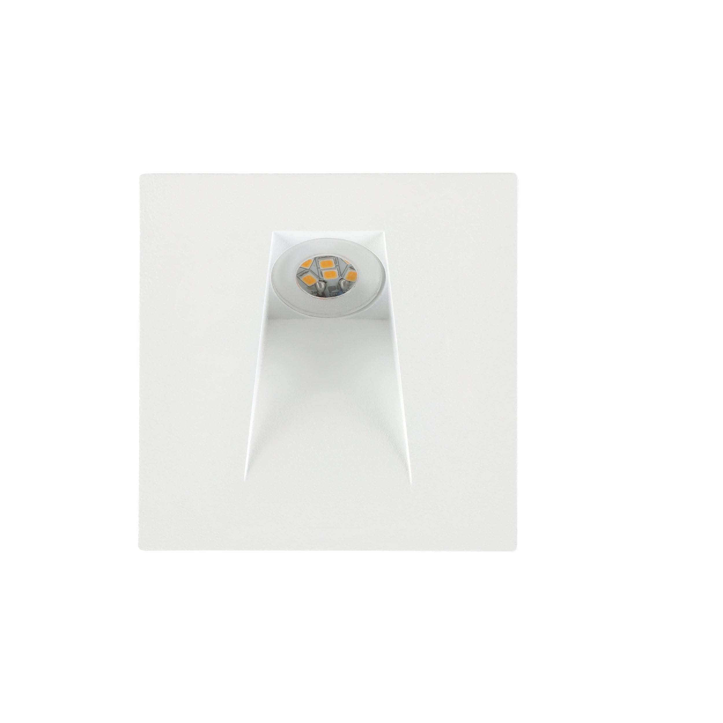 Eglo Spot LED encastrable Mecinos, luminaire encastré mur, spot mural blanc pour escalier, blanc chaud, 8 cm