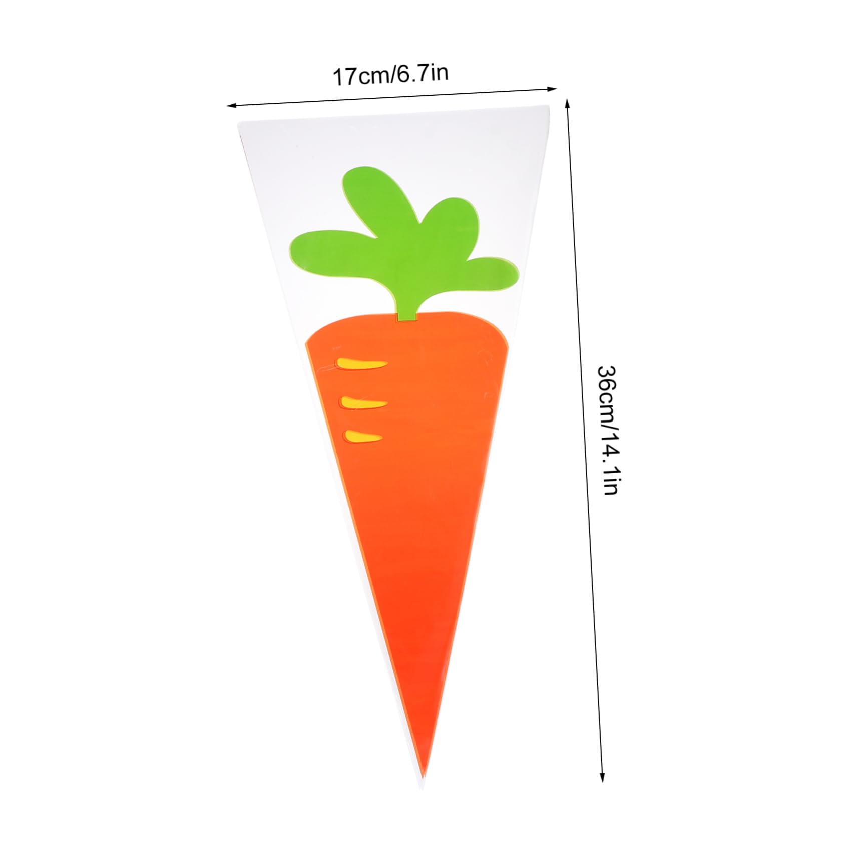 KOMBIUDA 100Pcs Candy Bags with Carrot Pattern for Party Popcorn Treats More Multi Purpose Bags for Home Retail Events