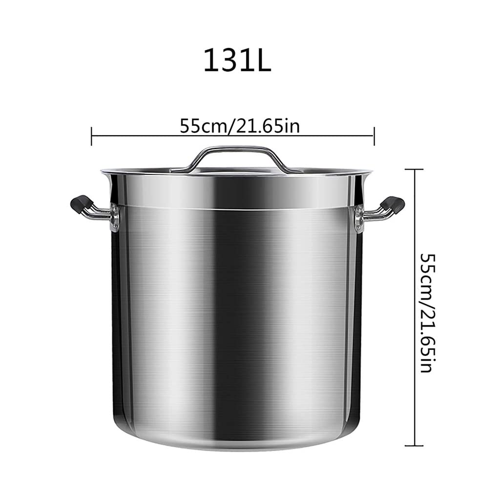 Suppentopf, Suppentopf mit Edelstahldeckel, gleichmäßig erhitzt(55cm*55cm(131L))