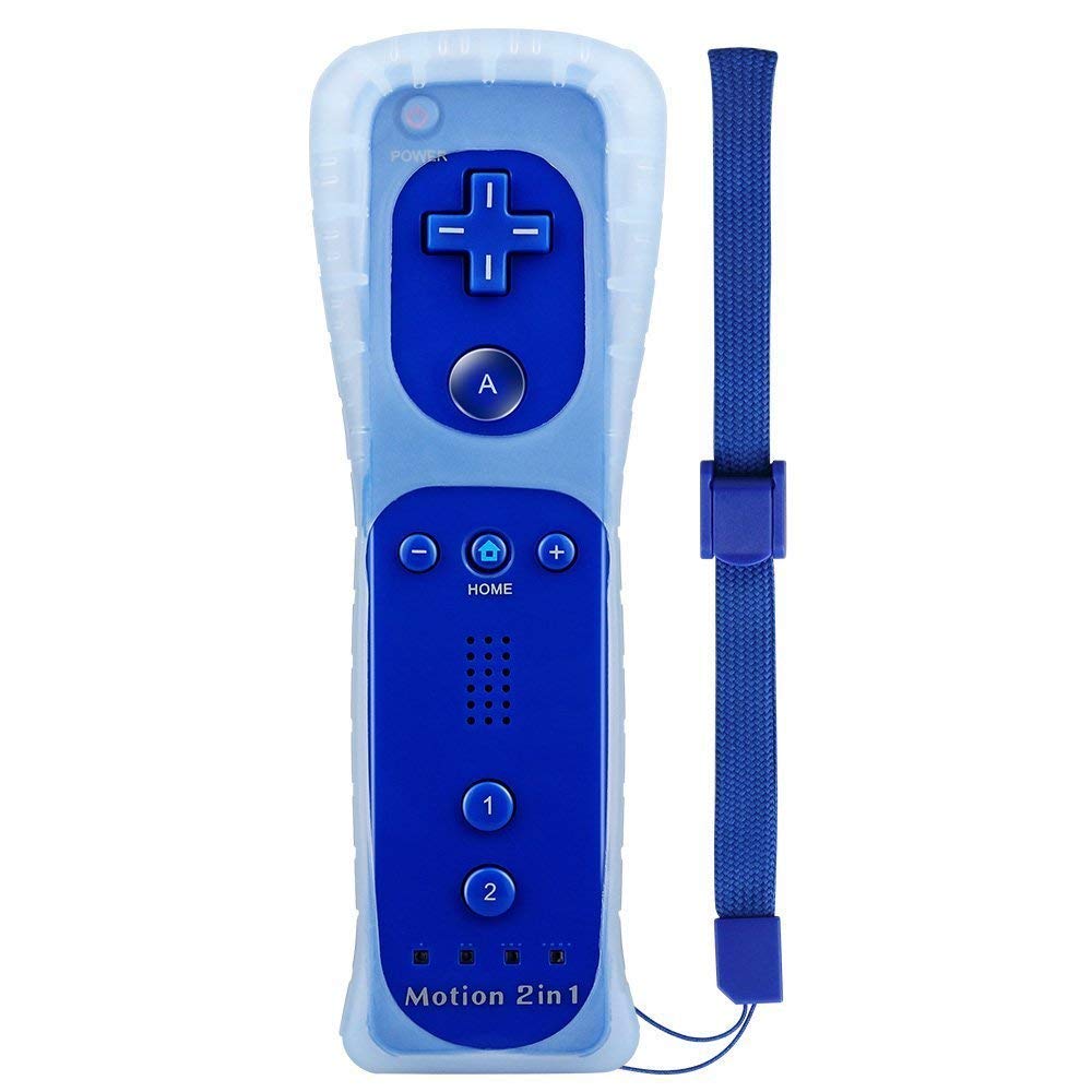 Manette de Jeu pour Wii U, Motion de Jeux Télécommande Elégents Multijoueurs Housse de Protection (Bleu foncé)