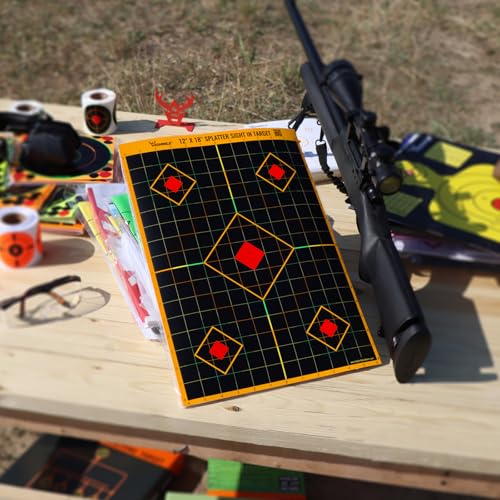 highwild sight in splatter paper targets - splash effect of multiple colors - 12x18 inch