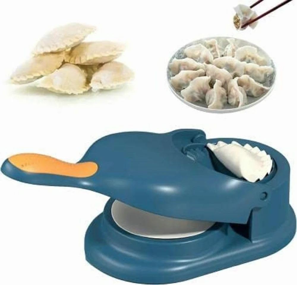 Ghughra Maker Machine Dumpling Skin Press Making Tool for Gujiya Ghughra Momos Puri Maker 2 in 1 Plastic Dumpling Maker Mould Machine (Multi Color)