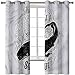 Zasłony zaciemniające, izolowane termicznie draperie panele okienne wieloryb, bryza to perfumy dla mojej duszy, 2 panele 102 x 213 cm zaciemniające pomieszczenia zabiegi okienne do sypialni