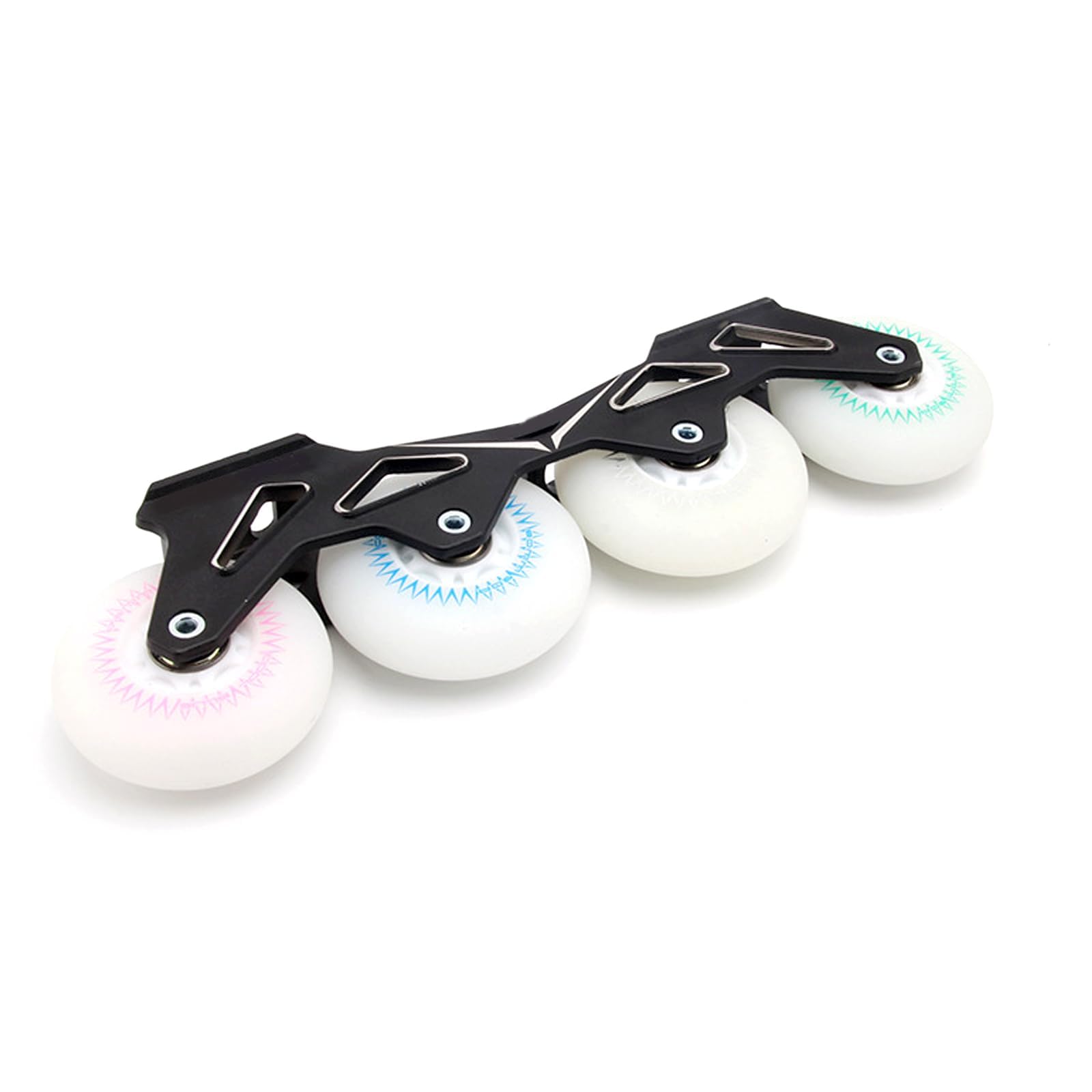 Genérico Ruedas de Repuesto para Patines en Línea Exterior Interior Patines para Adultos (72/76/80 mm, 90 A, 8 Ruedas, 16 Rodamientos, Luces Led, Blanco, 80 mm)
