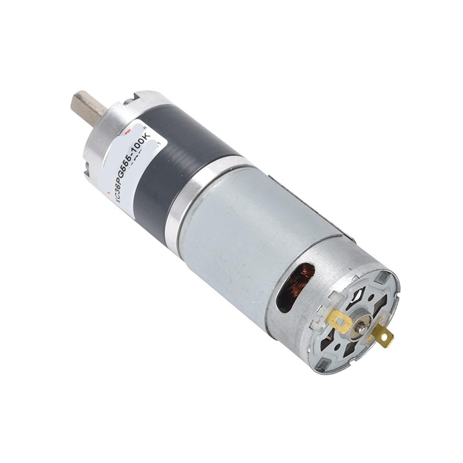 Motor de reducción planetaria CC con engranaje metálico 24 V y 555 reductor velocidad(24V180 rpm)