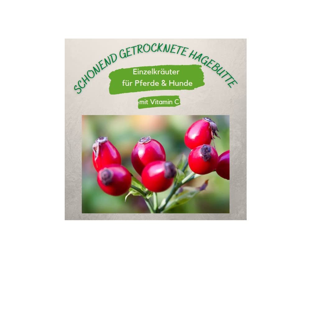 Getrocknete Hagebutten Ganze Frucht Für Pferde – 100% Naturrein, Ohne Zusätze, Hoher Vitaminanteil, Zur Unterstützung Des Fellwechsels, 500g
