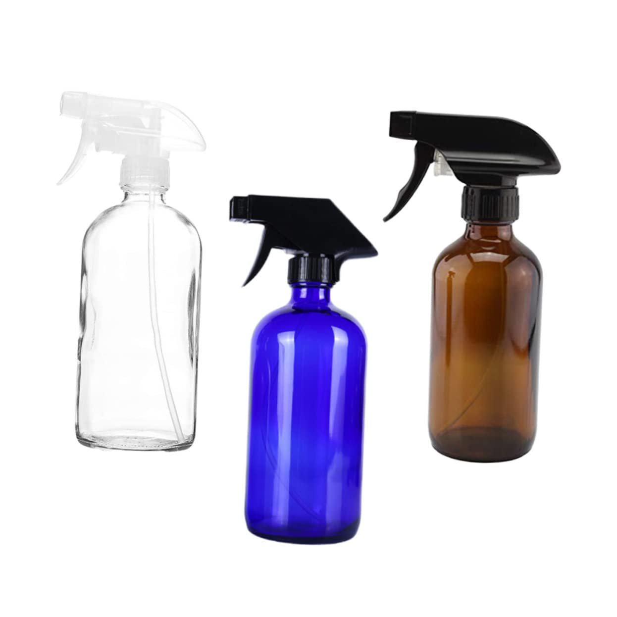 3 Stück 500ml Glas Sprühflasche als Nachfüllflasche | Reise, Gleichmäßiger Sprühnebel, Transparentes Design, Geeignet für Parfüm und Pure Dew