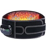 Heating Pad for Back, Cordless Lower Back Massager with Heat, Electric Heating Pad Wrap for Period Cramps Lower Back Neck Shoulders, 3 Heating Levels & 3 Massage Modes, Birthday Gifts for Women Men
