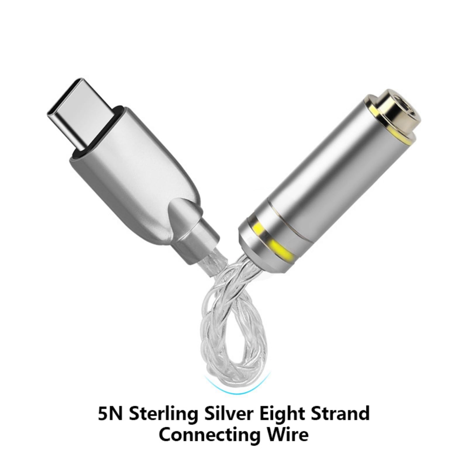 Adattatore audio da USB C a 3,5 mm/2,5 mm/4,4 mm Tipo C per cuffie stereo Dongle cavo amplificatori per cuffie per telefono