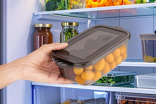 Image of Fridge Storage Containers, Storage Box for Kitchen, Refrigerator Organizer Containers, Kitchen Storage Box, Fridge Storage Boxes, Pantry Organization (Pack of 6, 1100Ml)