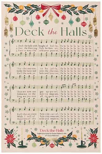 Image of Now Designs Printed Cotton Dishtowel - Christmas Carol