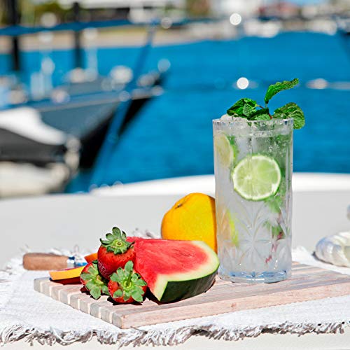 BELLAFORTE-Shatterproof-Tritan-Plastic-Tall-Tumbler-Set-of-4-18oz-Myrtle-Beach-Drinking-Glasses-Unbreakable-Drinking-Glasses-for-Parties-BPA-Free-Clear