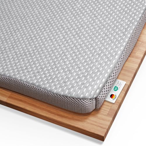 Topper 90x200cm RenewON | Testsieger 2021 | Ergonomische Memory-Schaum...