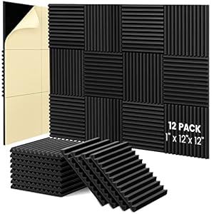 Sonicism 12 Pack Self-Adhesive Acoustic Panel...