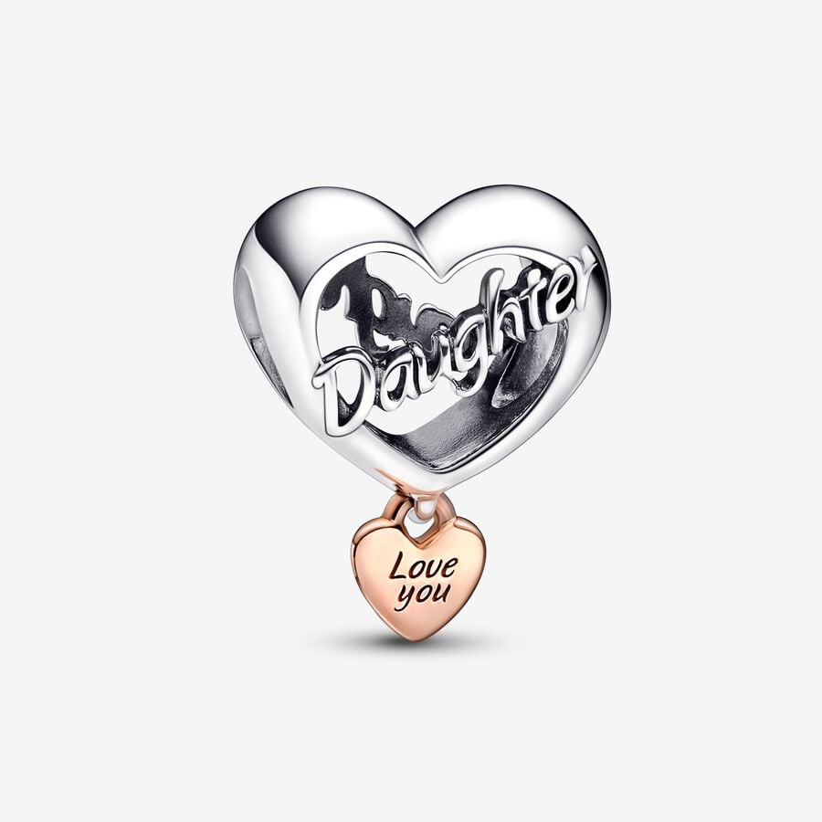 PANDORA Love You Daughter Heart Charm - Bracelet Charm for PANDORA Moments Bracelets - Stunning Women's Jewelry - Gift for Women in Your Life - 14k Rose Gold & Sterling Silver - With Gift Box2