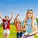Kigeli 50Pcs Blank Award Medals with Neck Ribbons Winner Participation Medal Awards Make Your Own Kit 1st Place Cheer Participation Sports Trophy Metal Team Prize Gift(Stylish)