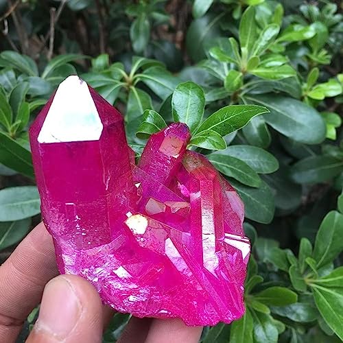 Crystal cluster rouge flame quartz titane 120-140g pour géode maison