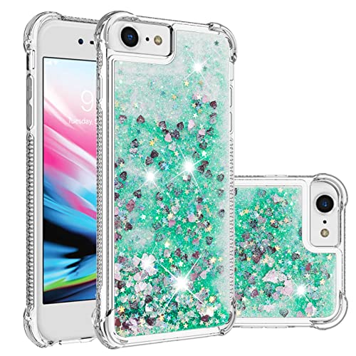 Coque iPhone 6 antichoc transparente paillettes vertes pour éviter les rayures