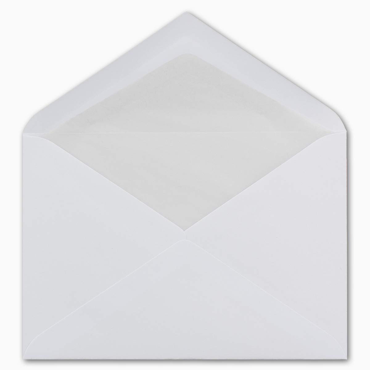 100 °C6 Envelopes with Silk Lining White 112 x 160 mm