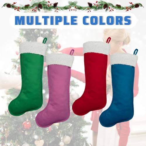 image for LinaGarten 4Pack Christmas Stockings 20 Inches Large Vintage Merry Chr
