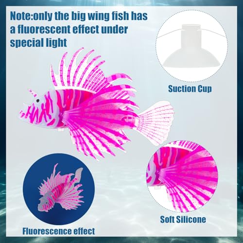 Image of Weewooday 7 Pcs Artificial Fish Glowing Effect,Elegant Color