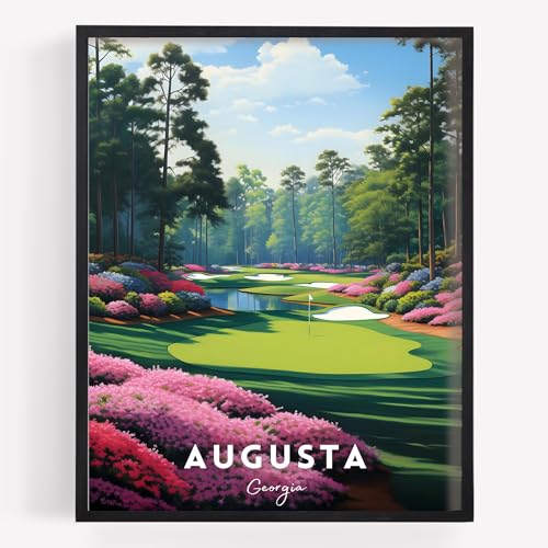 Golf Course Premium Giclee Fine Art Prints - Augusta, Pebble Beach, Pinehurst, Golf Course Posters, Golf Wall Art, Aesthetic Poster For Home Office Decor, Ready To Frame
