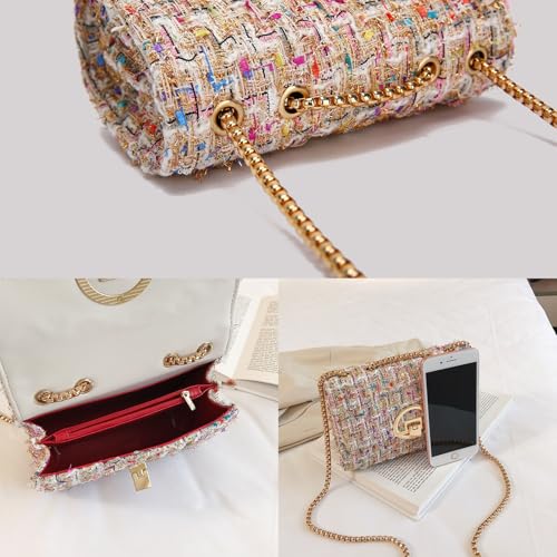Small Shoulder Bag for Women Trendy Ladies Crossbody Bag with Chain Designer Purses Handbag Clutch Evening Bags3