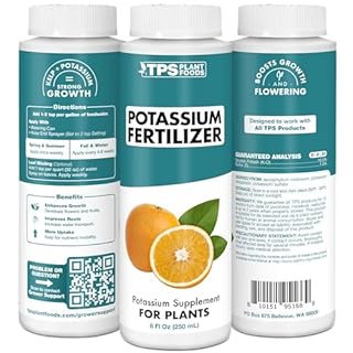 TPS NUTRIENTS Potassium Fertilizer for Plants, Boosts Growth, Budding and Flowering, Liquid Plant Food 8 oz (250mL)