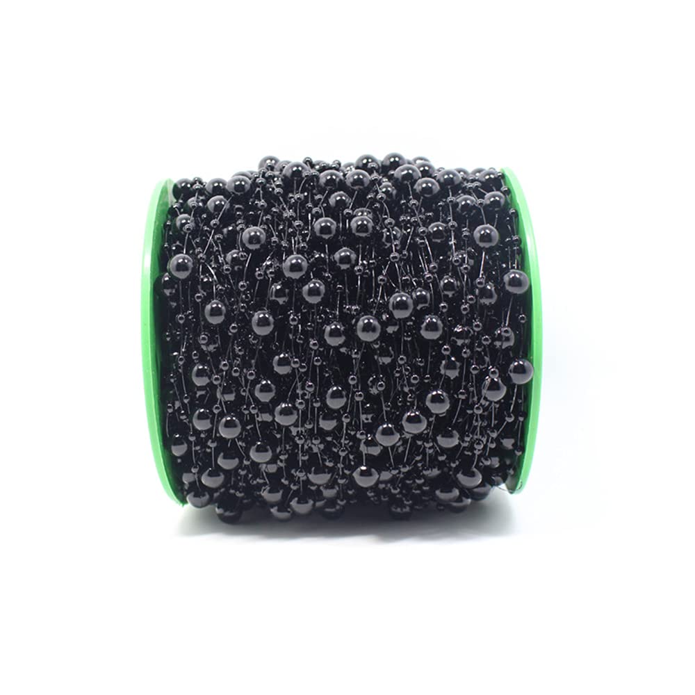 Guirlande de perles de 60 m Ruban de perles Ruban décoratif avec perles Pour bricolage,fête,décoration de table de mariage,mariage,boucles d' oreilles,collier de bouquet de mariée Noël,bleu et vert