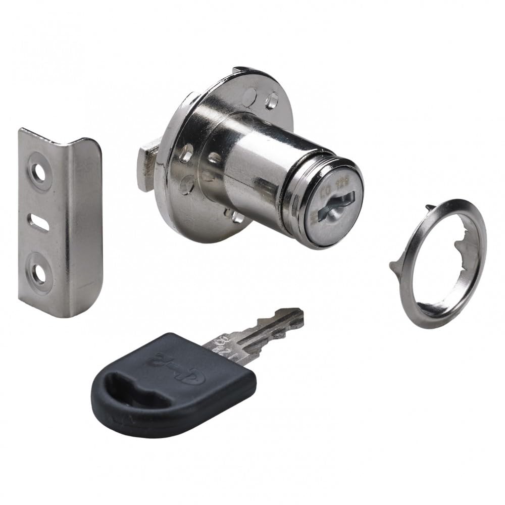 Hettich Furntech Gmbh Et-​Co-​Kg - Serrure Cylindre 18Mm Tiroir Axe 17-​23Mm Acier Nickele