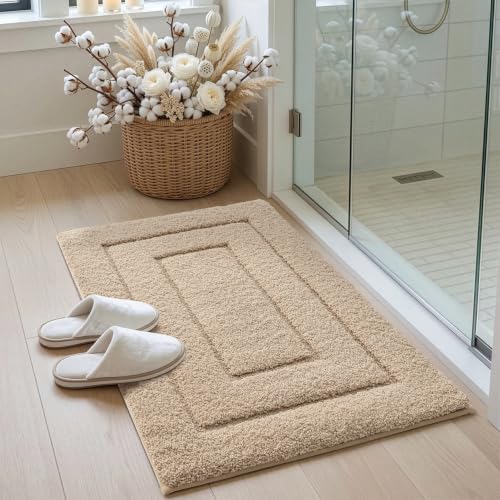 DEXI Badezimmerteppich, extra weich, saugfähig, Premium-Badteppich, rutschfeste, Bequeme Badematte, Teppich für Badewanne, Dusche… – Ansicht 2