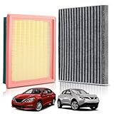partszen 16546-17B00 Activated Carbon Cabin and Engine Air Filter Fit for Nissan Juke 2011-2017