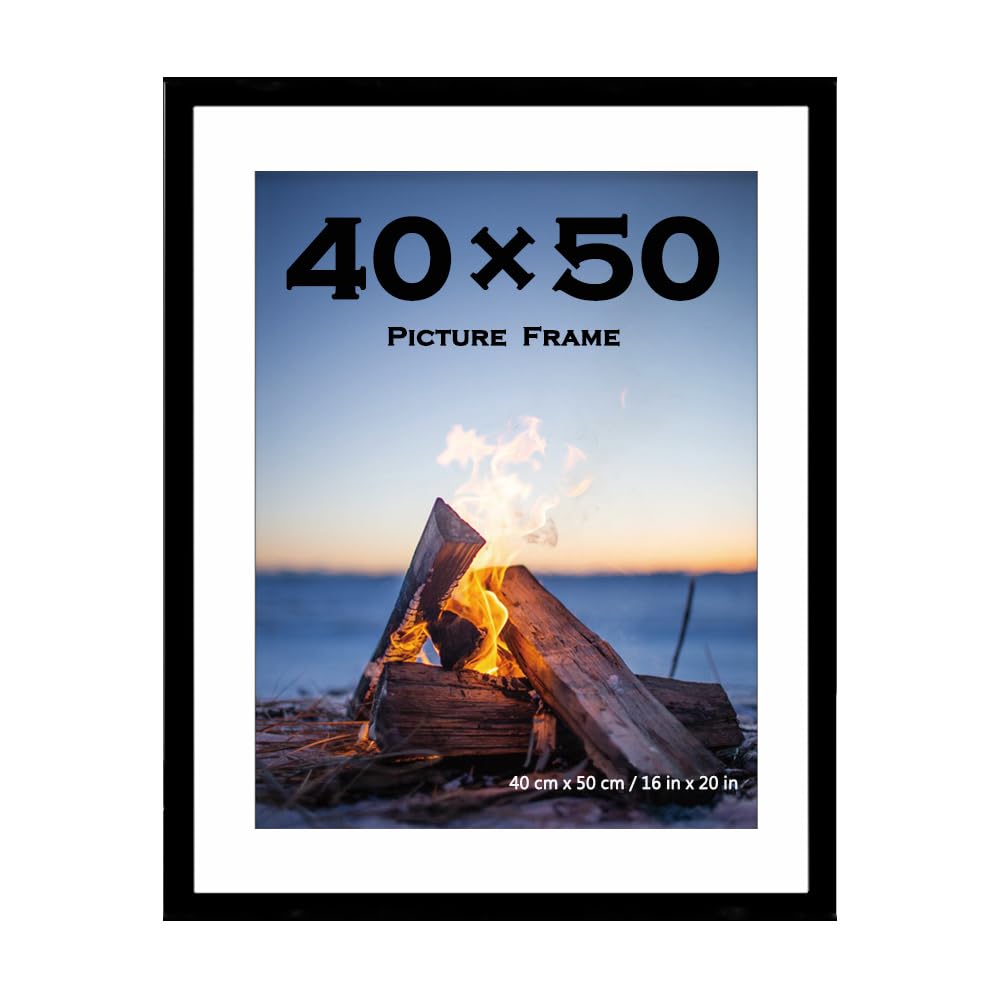 Scholar Tree Black 40X50 Picture Frame With Mounts 40X50cm Frame Wall Mountable