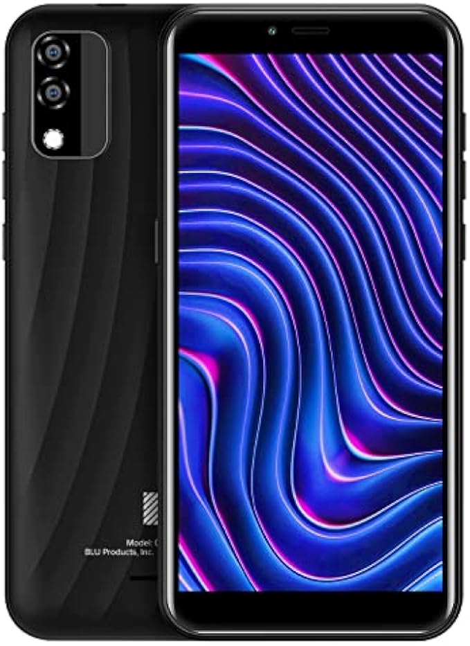 BLU C5 Max | 2022 | Long Lasting Battery | Unlocked | 5.7” HD+ Display | 16GB | 5MP Camera | US Warranty (Black)
