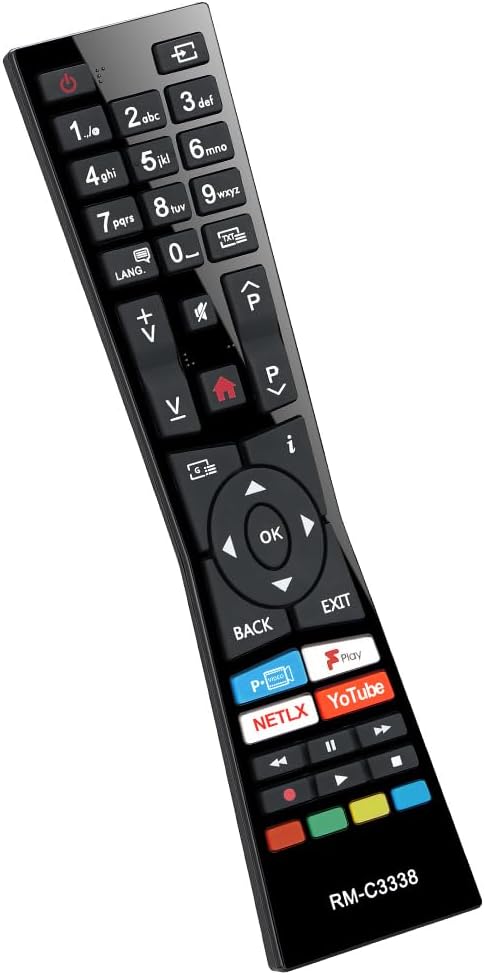 RM-C3338 RC43101P Universal Replacement for JVC Smart TV Remote Control and JVC Smart 4K 2018 2019 UHD Ultra HD HDR LED LCD TVs with Freeview Play YouTube Netflix Prime Video Buttons RMC3338