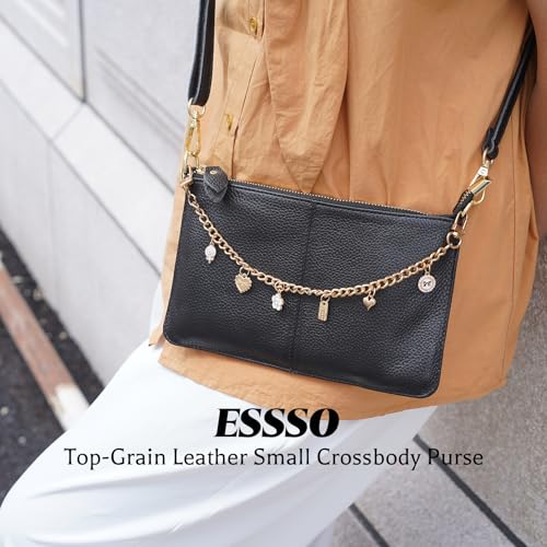 Top-Grain Leather Small Crossbody Bags for Women – Convertible Phone Purse, Clutch & Shoulder Bag for Daily Use3