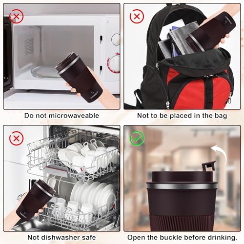 Image of MOMSIV 17oz Travel Mug, Insulated Coffee Cup with Leakproof Lid, Vacuum Stainless Steel Double Walled Reusable Tumbler for Hot and Cold Water Coffee and Tea In Travel and Car