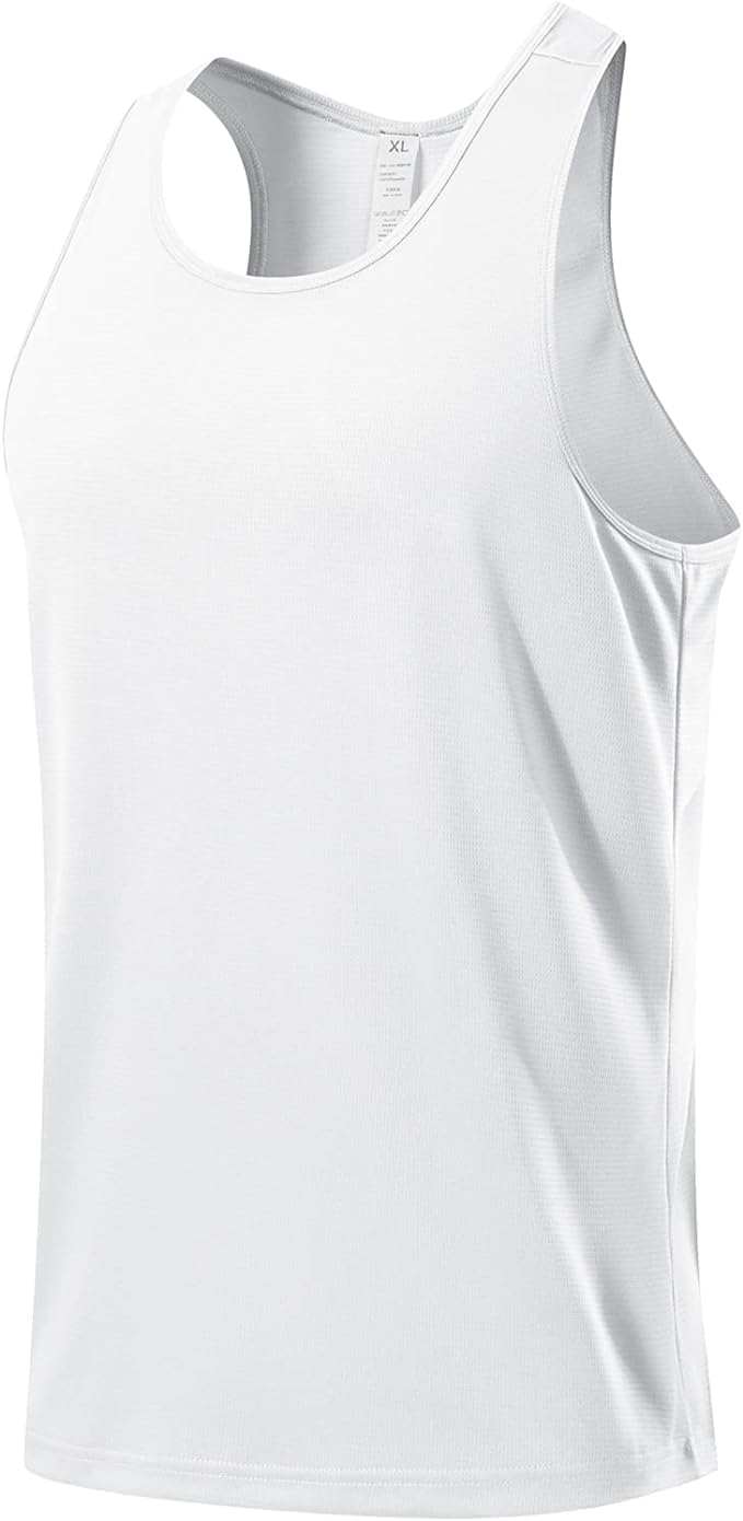 USUN Gimnasio Músculo Tank Top Sin Mangas Culturismo Suelto Ligero y Transpirable Absorción de Sudor Finas Correas Camiseta de Tirantes para Hombre Deportivo Camiseta Top de Deporte para Hombre