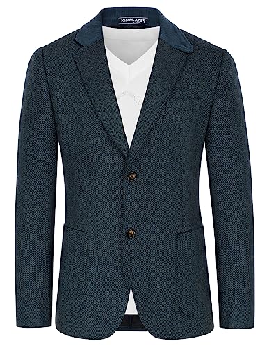 PJ PAUL JONES Mens Herringbone Blazer Jacket