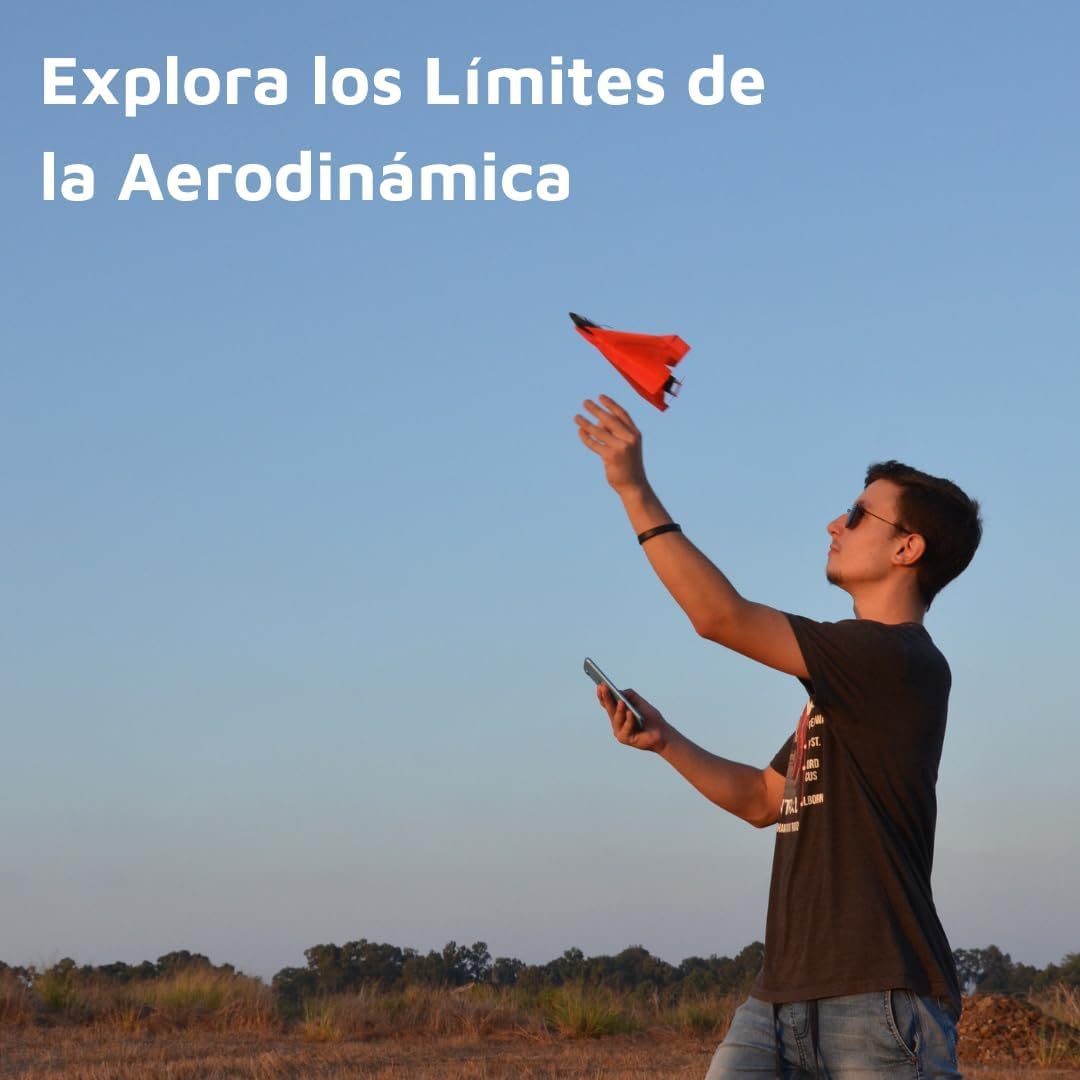 POWERUP 4.0 - Kit RC de Nueva generación para avión de Papel teledirigido por Smartphone. Fácil de pilotar con estabilizador giroscópico y piloto automático, para Aficionados, Conductores y