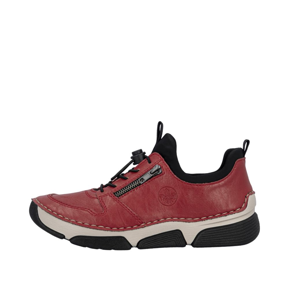 Rieker 45951-33 Damen Schnürschuh Textil/Synthetik rot rot