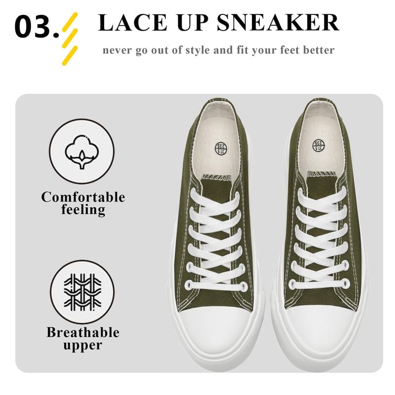 Platform Sneakers for Women Men Low Top Canvas Shoes for Women Classic Lace Up Canvas Platform Shoes Casual Tennis Walking Sneakers4