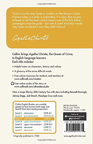 Murder on the Orient Express: B1 (Collins Agatha Christie ELT Readers)