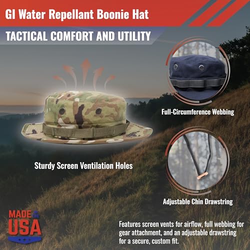 Image of US Military Surplus GI Water Repellant Boonie Hat, Made in USA