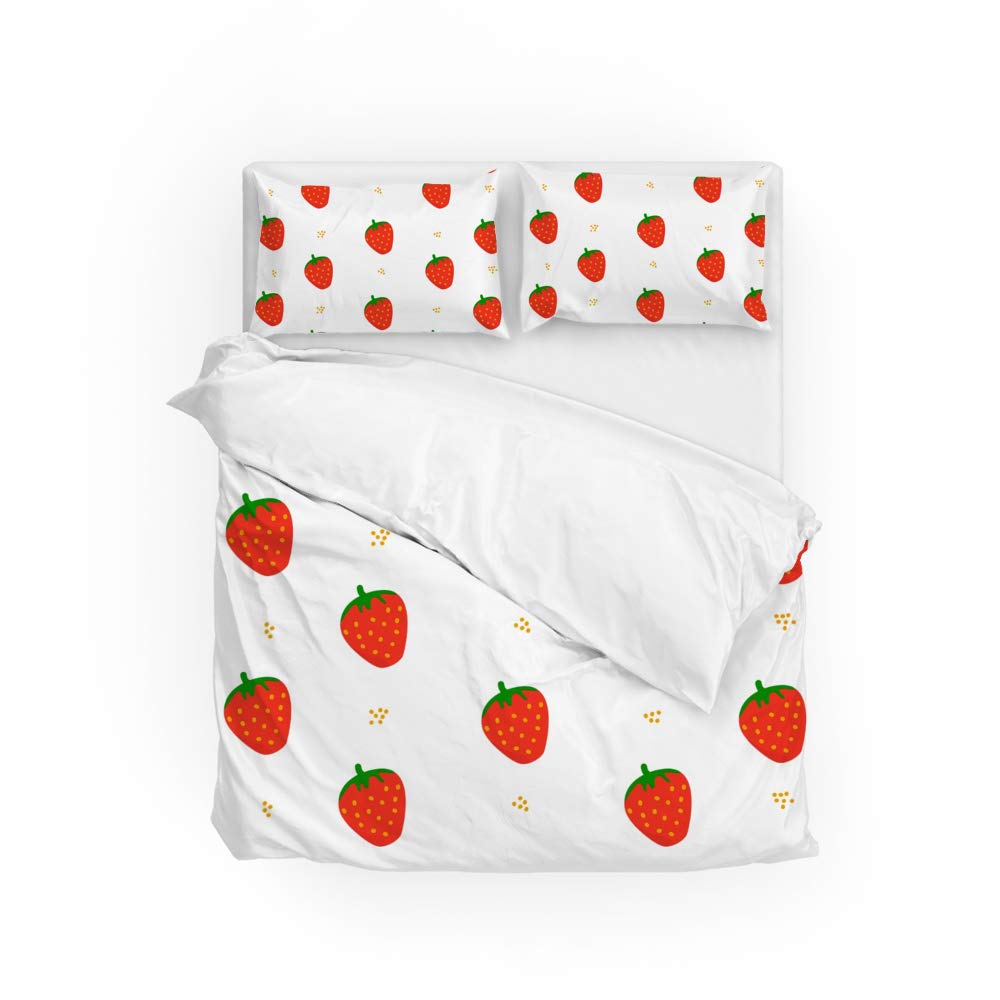 Housse de couette pour chambre et hôtel CHEHONG en polyester doux avec taie d'oreiller double