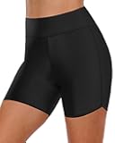 Womens Swim Shorts High Waisted Swim Bottoms Tummy Control Bathing Suit Bottom Boy Shorts(Available in Plus)