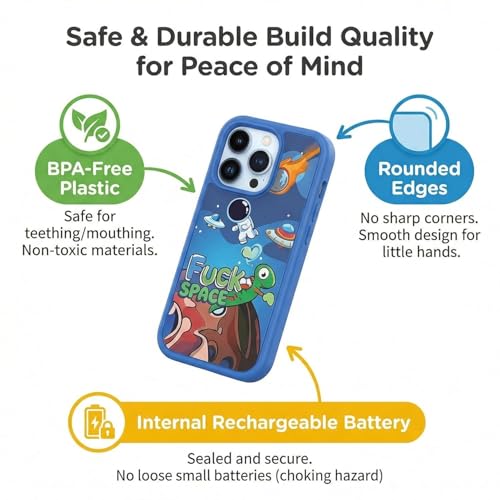 Image of Kids Phone - Rechargeable Toy for Kids with 24 Learning Modes | Talking Dummy Mobile for Boys & Girls Age 2-12 | Educational Mobile Phone Toy with, Music & Games Flash Card Phone