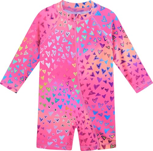 Image of XFGIRLS Baby /Toddler Girls Swimsuit Long Sleeve One-Piece Bathing Suit Rash Guard
